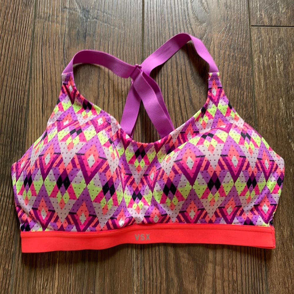 VSX Women's Pink and Purple Sports Bra